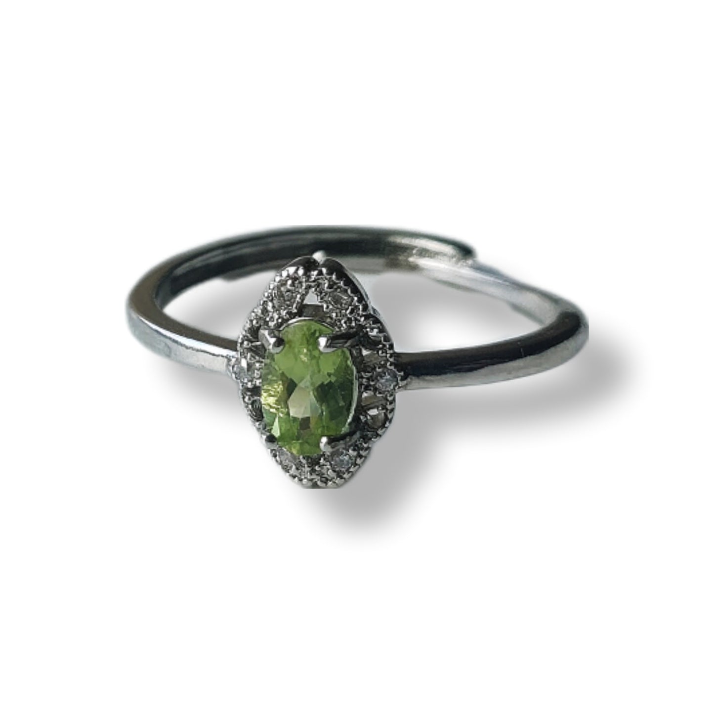 Peridoot ring verstelbaar - stainless steel