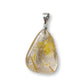 Gouden rutielkwarts edelsteen hanger - RVS stainless steel