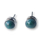 Malachiet rond oorbellen - s925 zilver
