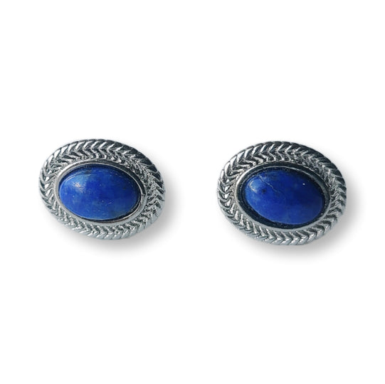 Lapis lazuli oorbellen - s925 zilver