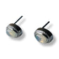 Opaliet ovaal oorbellen - s925 zilver