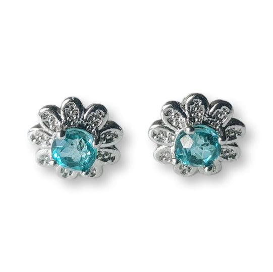 London Topaas ovaal oorbellen - s925 zilver