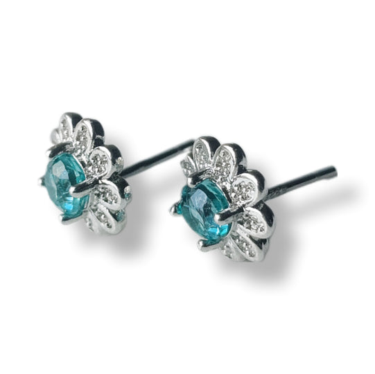 London Topaas ovaal oorbellen - s925 zilver