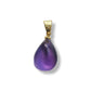 Amethist druppel edelsteen hanger - s925 goud