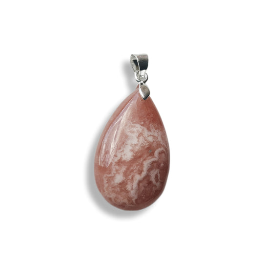 Rhodochrosiet edelsteen hanger - s925 zilver