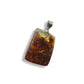 Barnsteen edelsteen hanger - s925 zilver