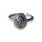 Rutielkwarts ring verstelbaar - RVS stainless steel