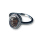 Rutielkwarts ring verstelbaar - RVS stainless steel