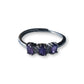 Amethist ring verstelbaar - stainless steel