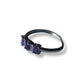 Amethist ring verstelbaar - stainless steel