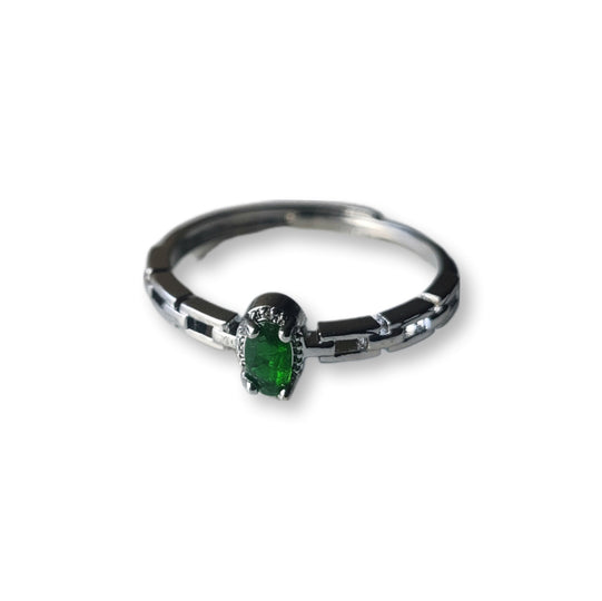 Peridoot ring verstelbaar - stainless steel