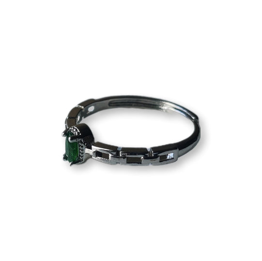 Peridoot ring verstelbaar - stainless steel