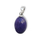 Charoiet ovaal edelsteen hanger - s925 zilver
