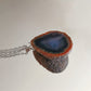 Agaat geode edelsteen hanger