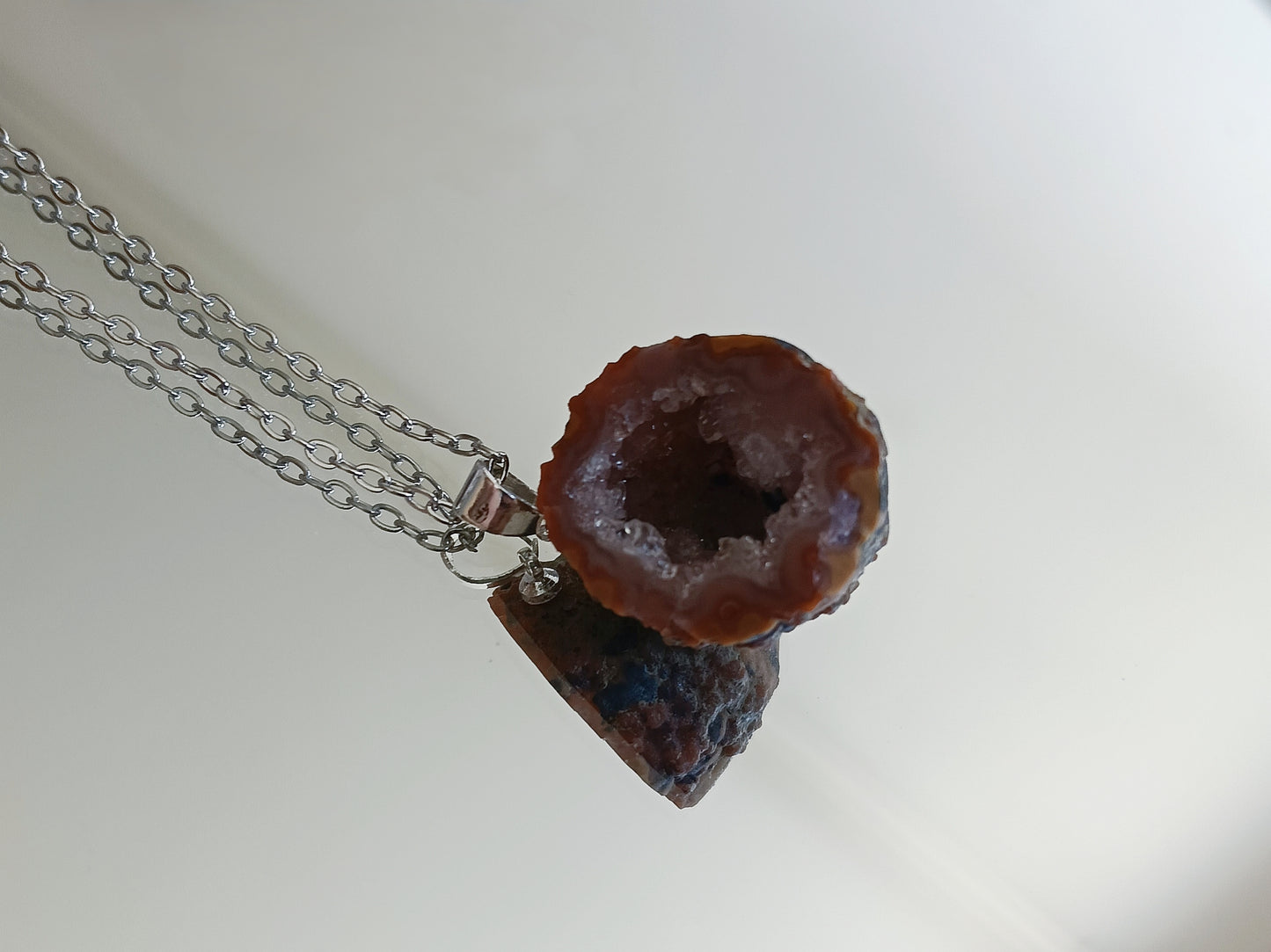 Agaat geode edelsteen hanger