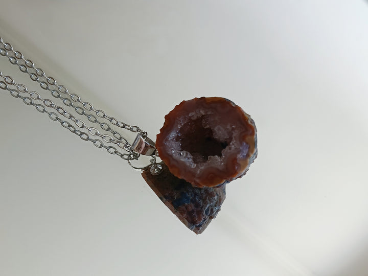 Agaat geode edelsteen hanger
