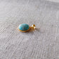 Larimar ovaal hanger - s925 goud