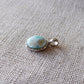 Larimar ovaal hanger - s925 zilver