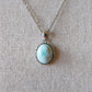 Larimar ovaal hanger - s925 zilver