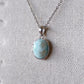 Larimar ovaal hanger - s925 zilver