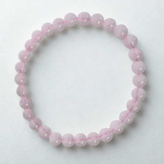 Rozenkwarts Armband | 6.5 mm kralen - 18 cm
