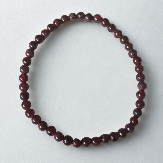 Granaat Armband | 4 mm kralen - 17 cm