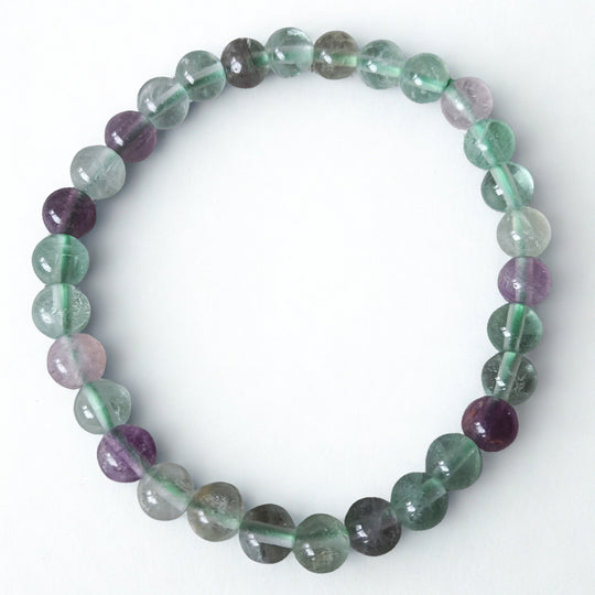 Fluoriet Armband | 6.5 mm kralen - 16.5 cm
