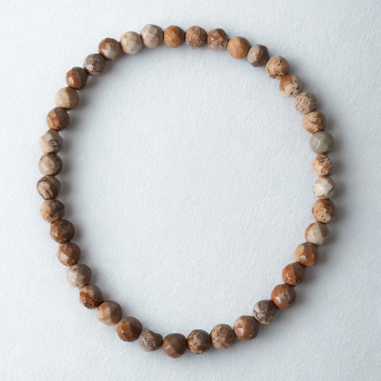 Landschap Jaspis facet armband | 4 mm kralen