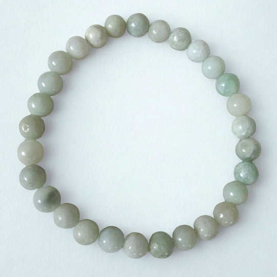 Jade armband | 6.5 mm kralen - 16.5 cm