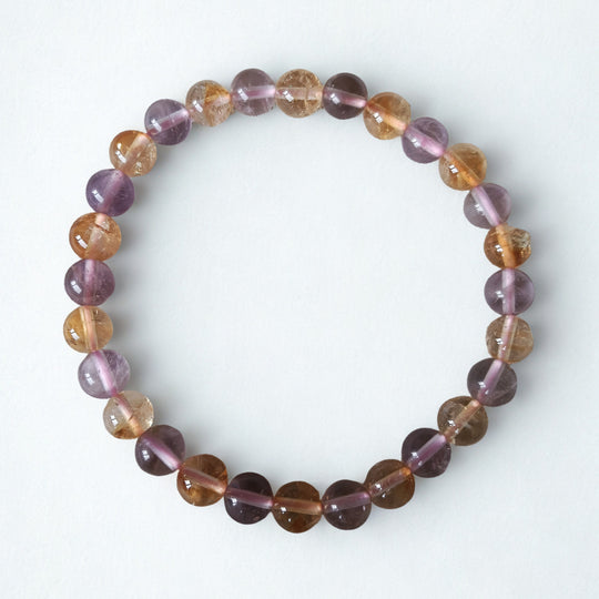 Ametrien armband | 7 mm kralen - 16.5 cm