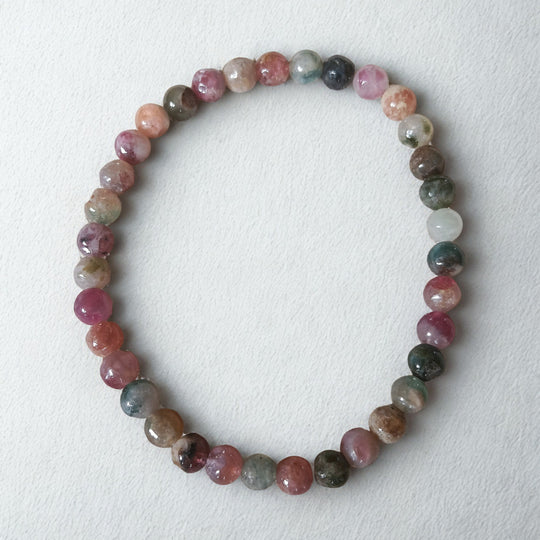 Regenboog Toermalijn armband | 5.5 mm kralen - 17 cm