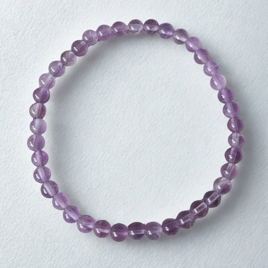 Amethist armband | 4.5 mm kralen - 16.5 cm
