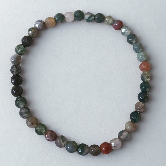 India Agaat armband | 4.5 mm kralen - 16 cm