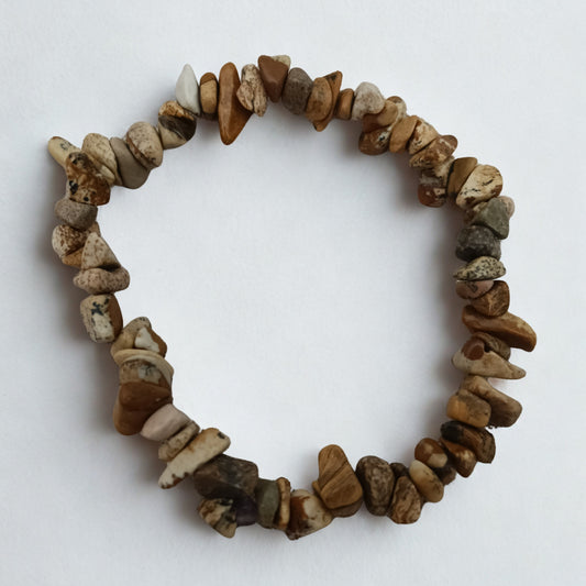 Landschaps Jaspis armband | Split kralen