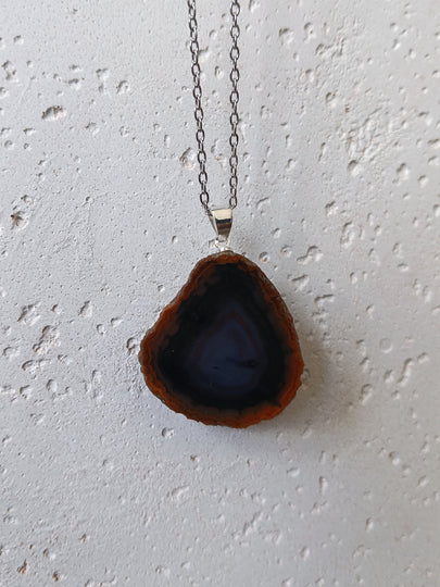 Agaat geode edelsteen hanger