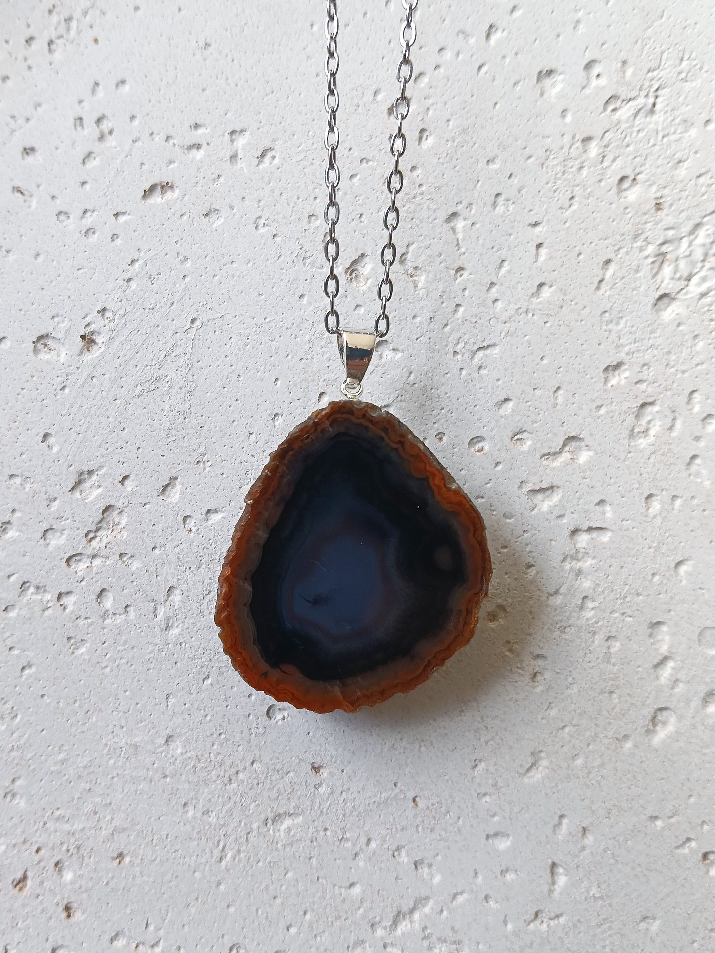 Agaat geode edelsteen hanger