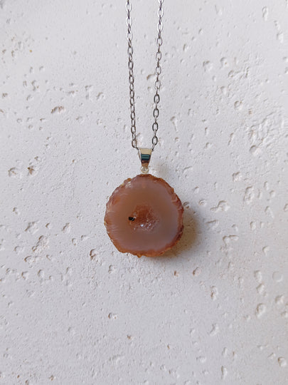 Agaat geode edelsteen hanger