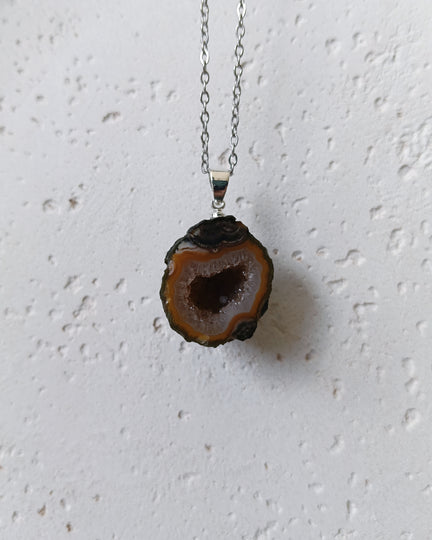 Agaat geode edelsteen hanger