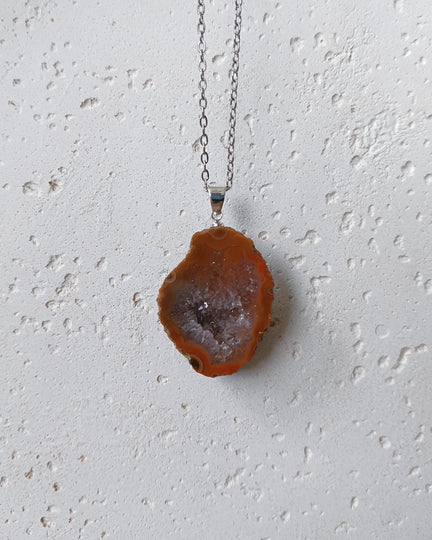 Agaat geode edelsteen hanger