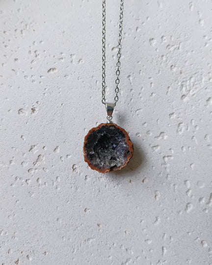 Agaat geode edelsteen hanger