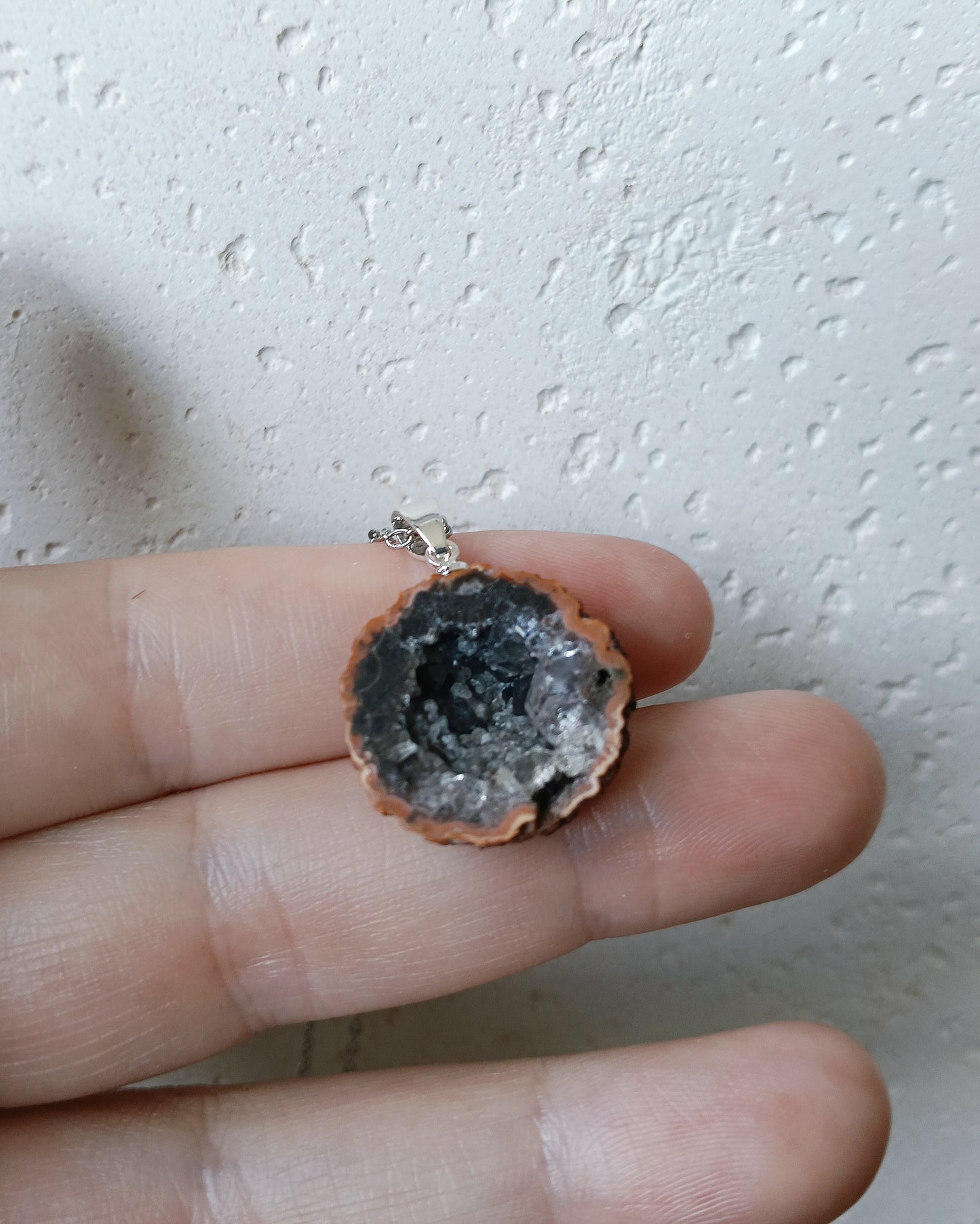 Agaat geode edelsteen hanger