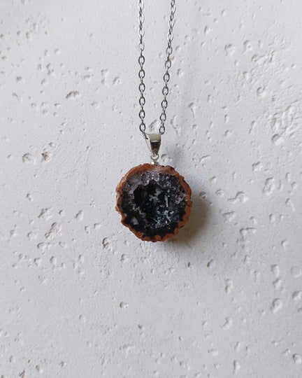 Agaat geode edelsteen hanger