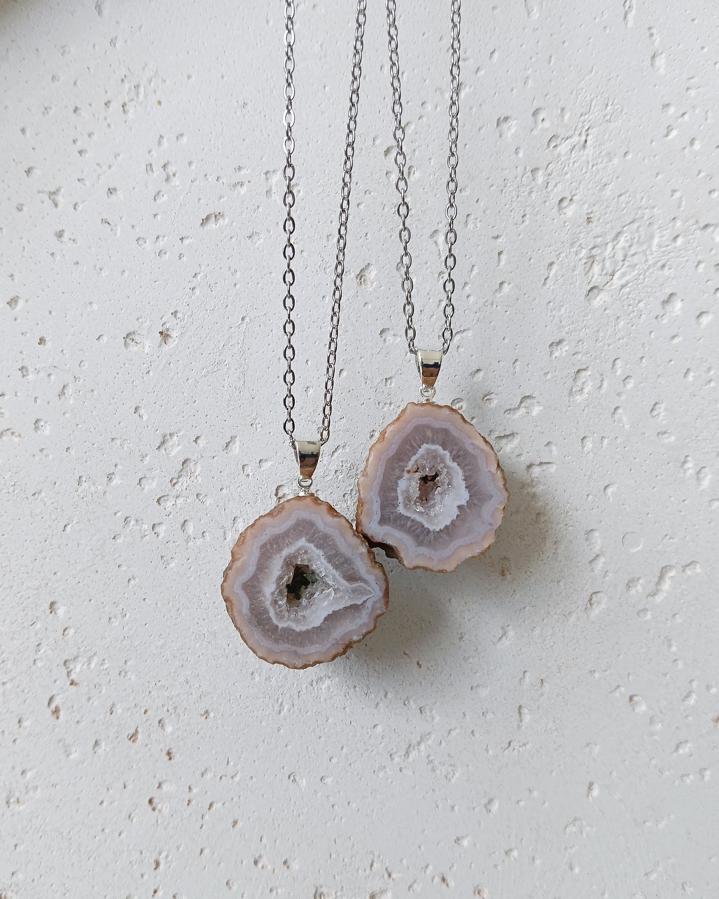 Agaat geode edelsteen hanger