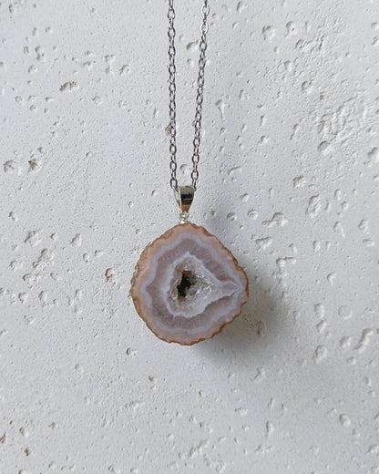 Agaat geode edelsteen hanger