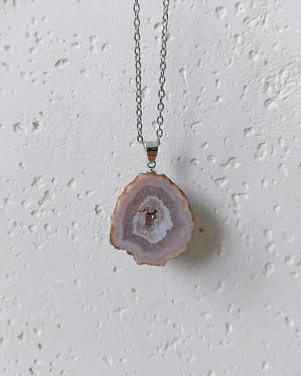 Agaat geode edelsteen hanger