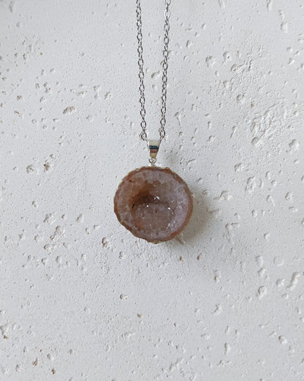 Agaat geode edelsteen hanger