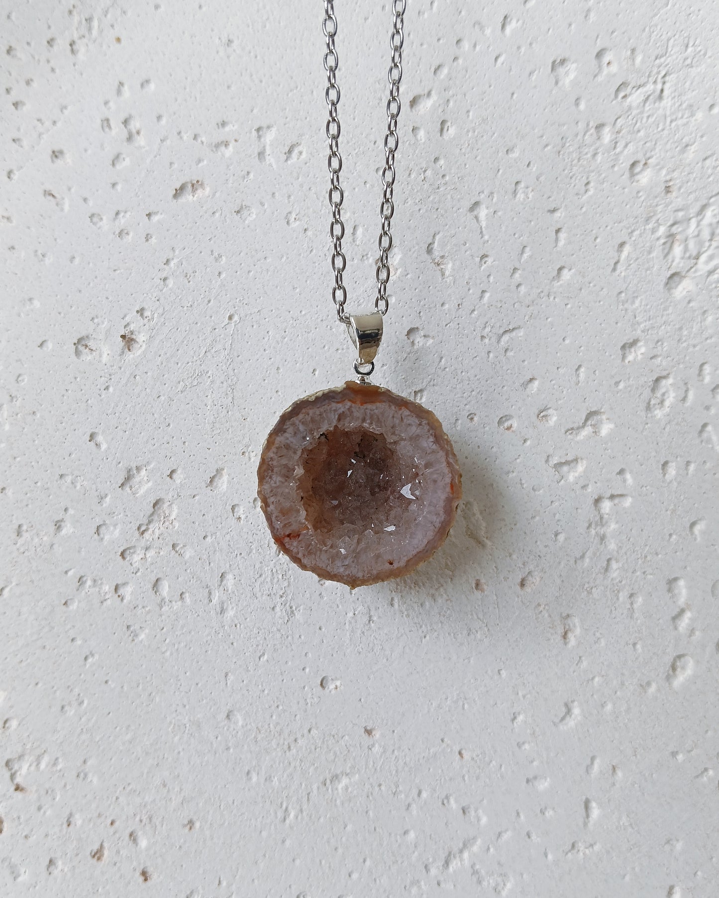 Agaat geode edelsteen hanger