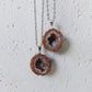 Agaat geode edelsteen hanger