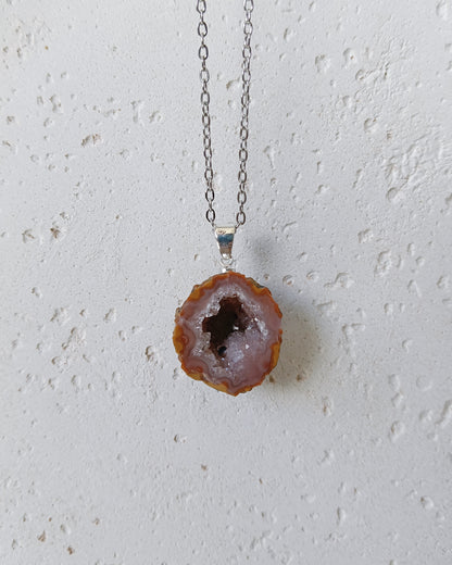 Agaat geode edelsteen hanger