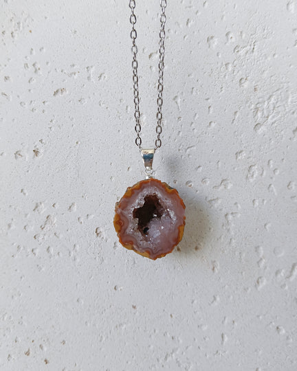 Agaat geode edelsteen hanger